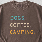 Dogs Coffee Camping Tshirt