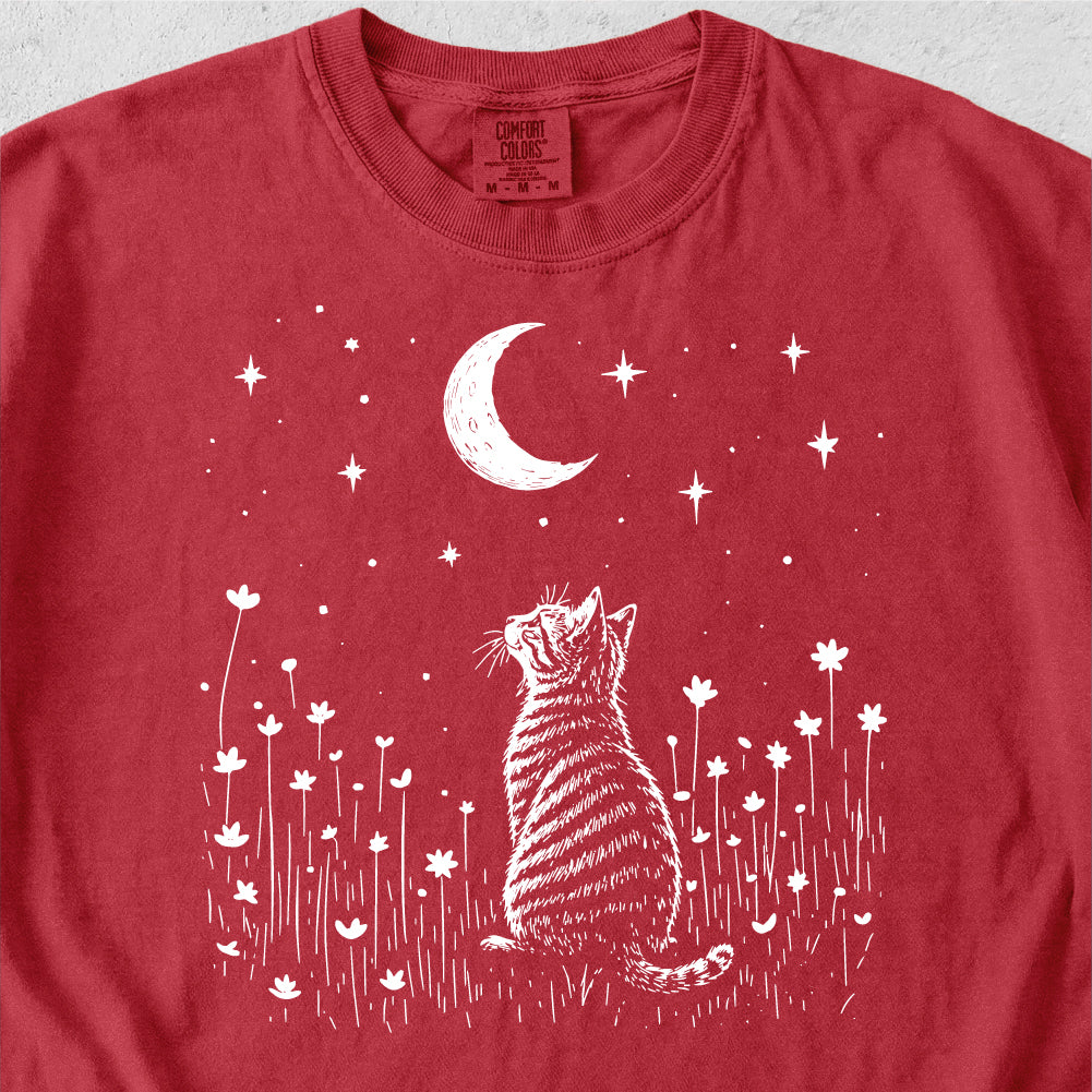 Cat Moon Stars Tshirt