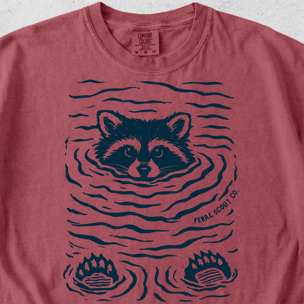 Raccoon Swimming Tshirt