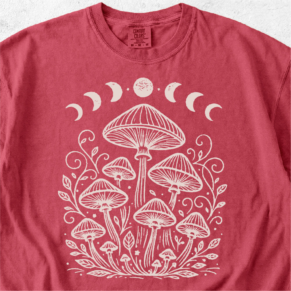 Mushroom Moon Phases Tshirt