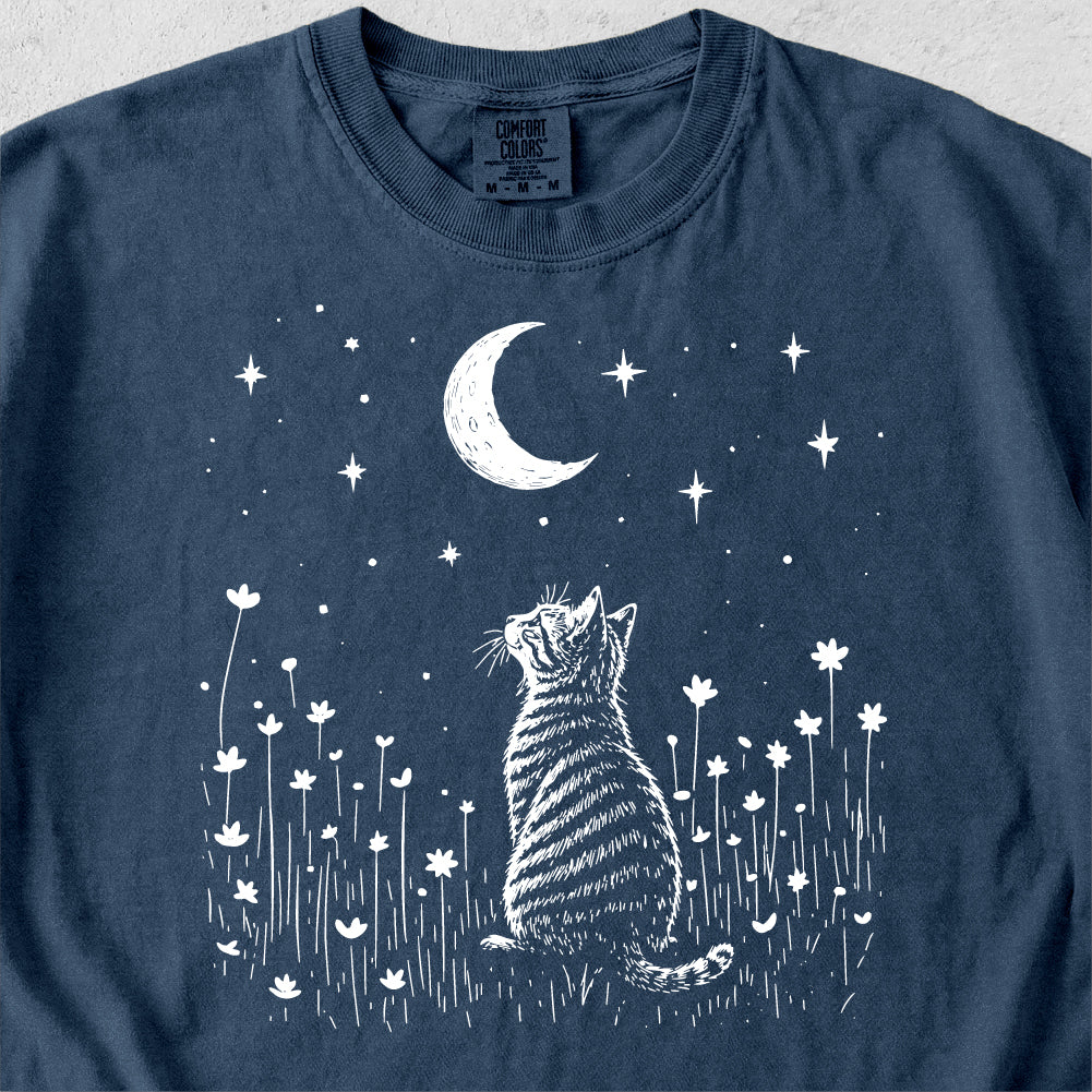 Cat Moon Stars Tshirt