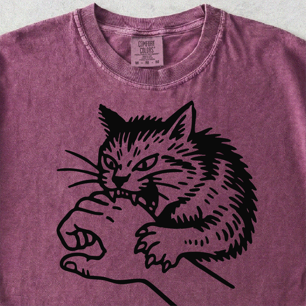 Cat Biting Hand Tshirt