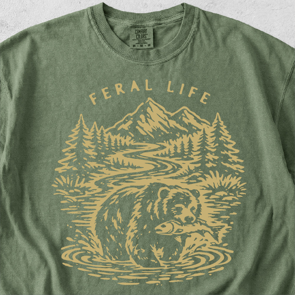 Feral Life Bear Tshirt