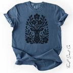 Floral Deer Tshirt