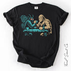 Mothman Bigfoot Arm Wrestling Tshirt