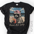 Feral And Salty Raccoon Tshirt