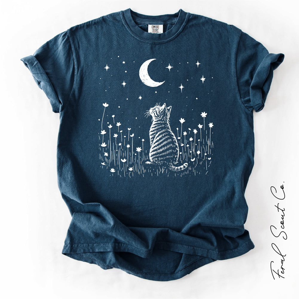 Cat Moon Stars Tshirt