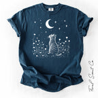 Cat Moon Stars Tshirt