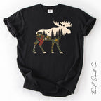 Moose Forest Wildflower Tshirt