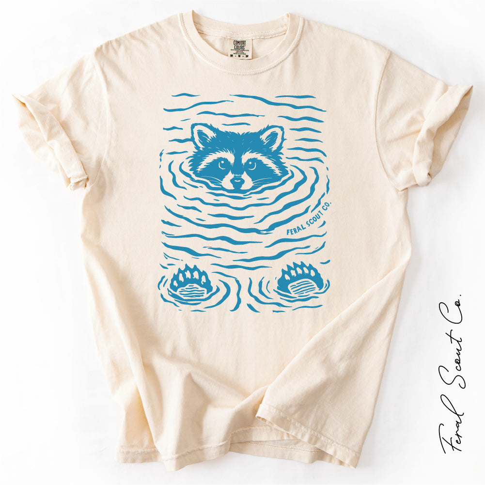 Raccoon Swimming Tshirt
