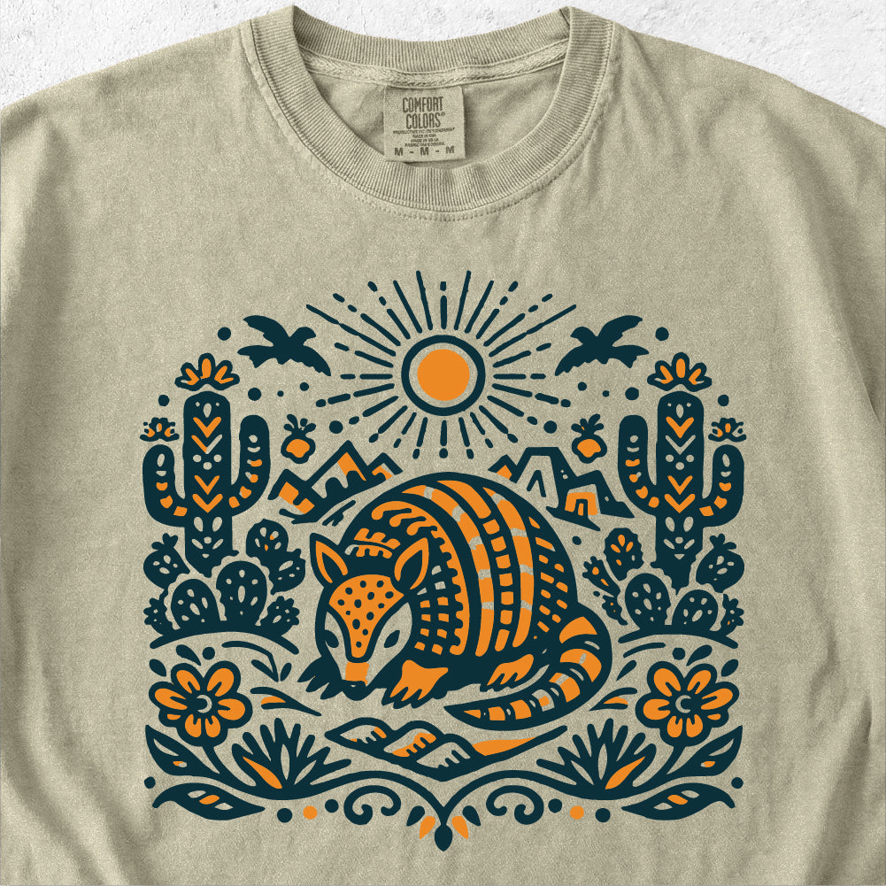 Armadillo Folk Art Tshirt