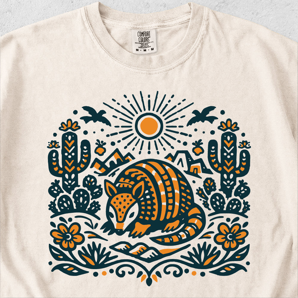Armadillo Folk Art Tshirt