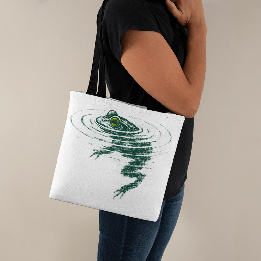 Swimming Frog Tote Bag
