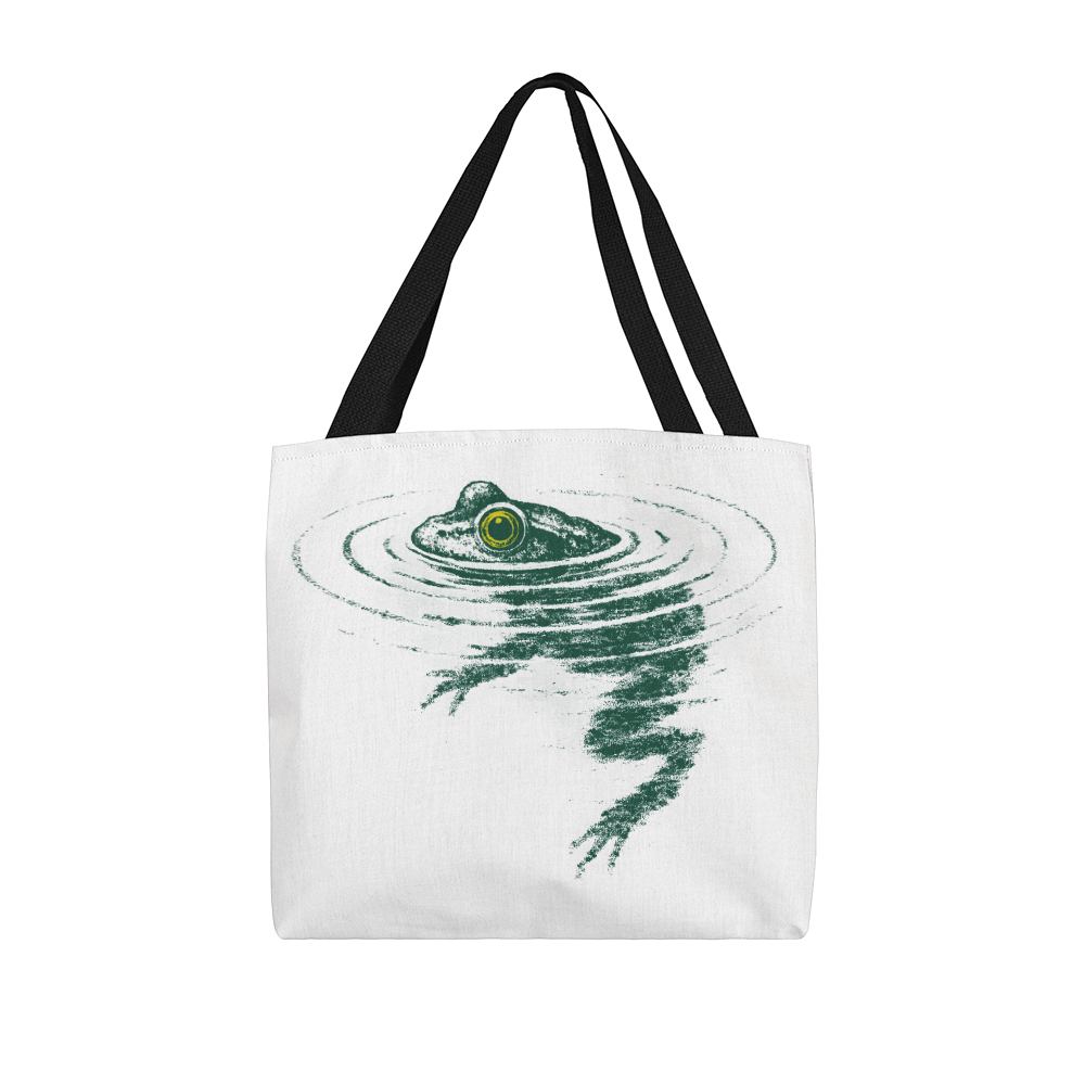 Swimming Frog Tote Bag