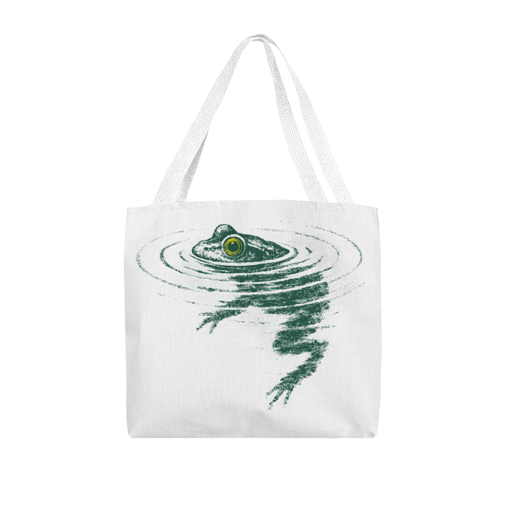 Swimming Frog Tote Bag