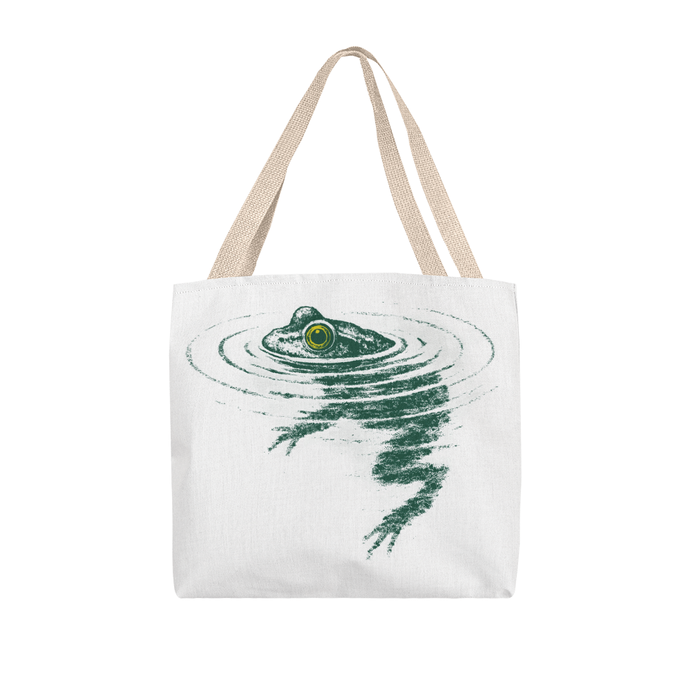 Swimming Frog Tote Bag