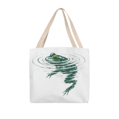 Swimming Frog Tote Bag