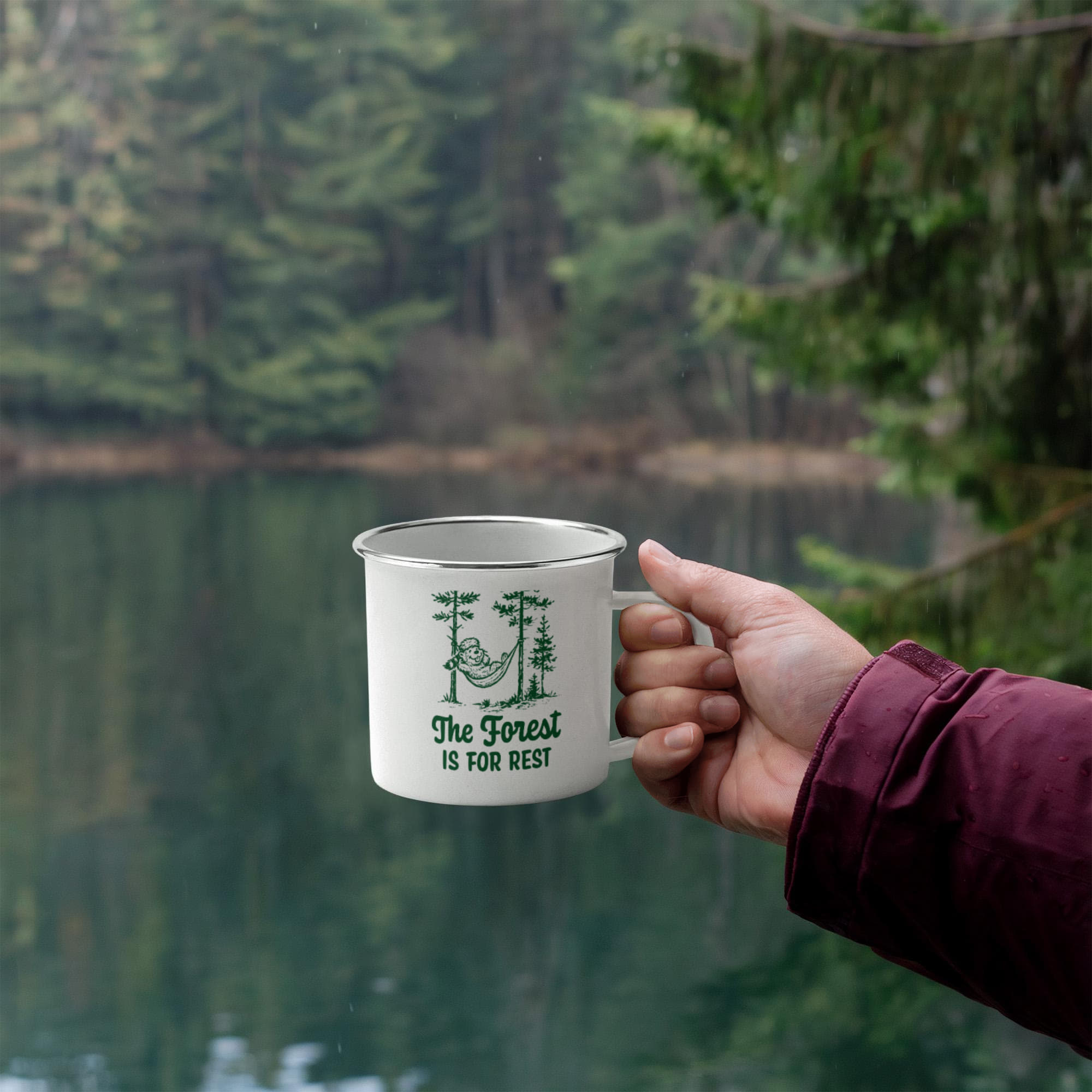 The Forest is For Rest Camping Mug