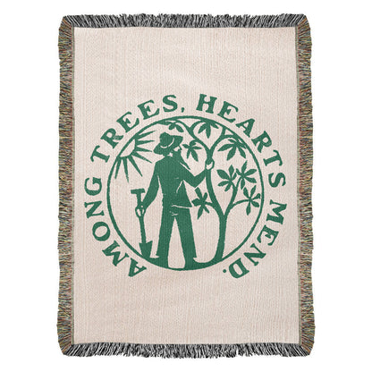 Among Trees, Hearts Mend Woven Blanket