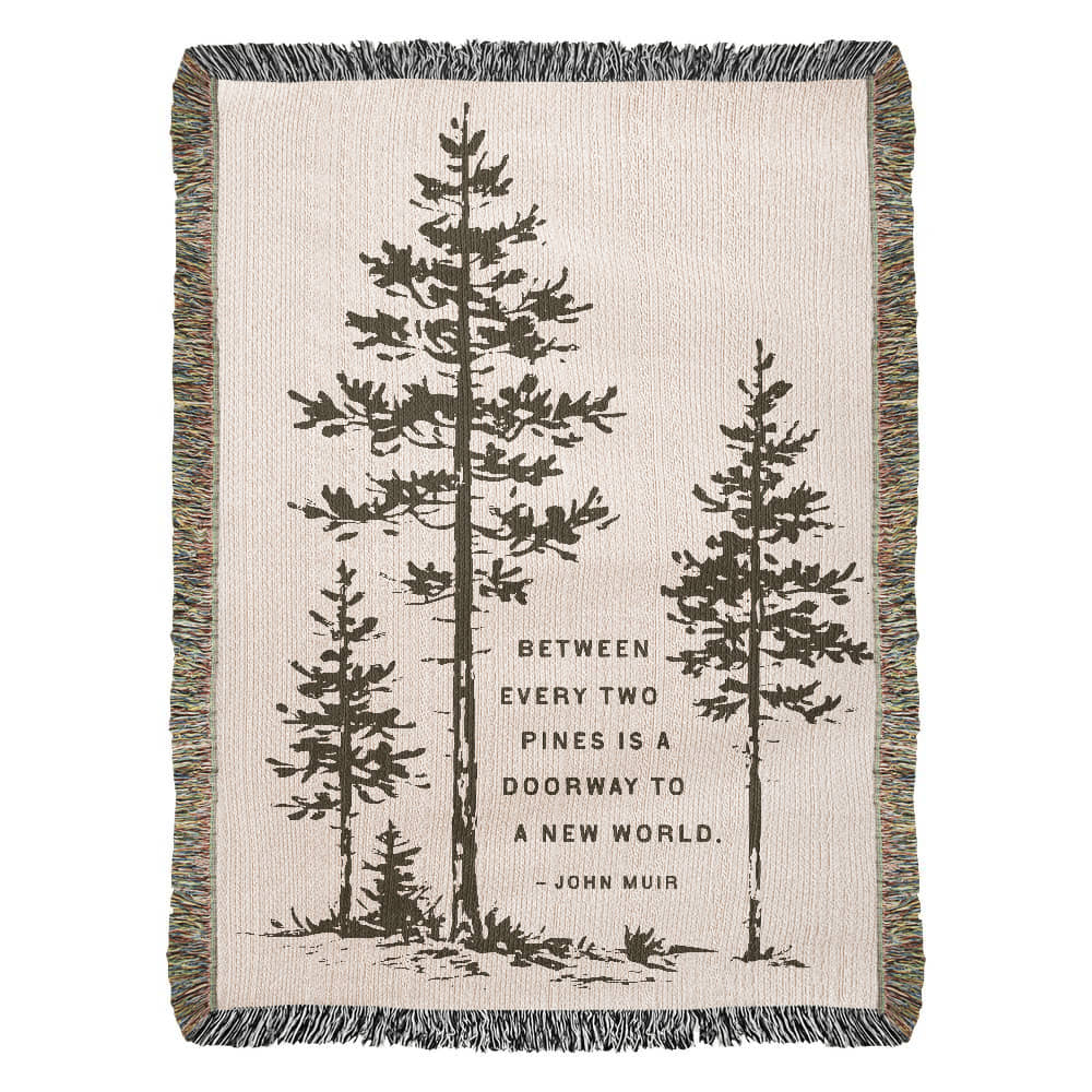 Between Two Pines Woven Blanket