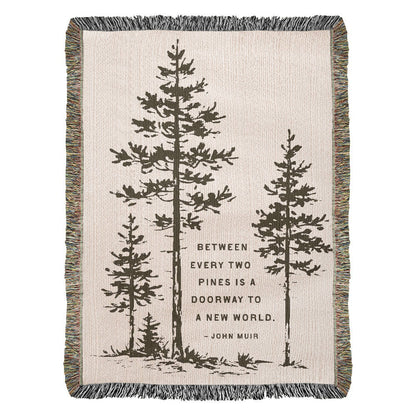 Between Two Pines Woven Blanket