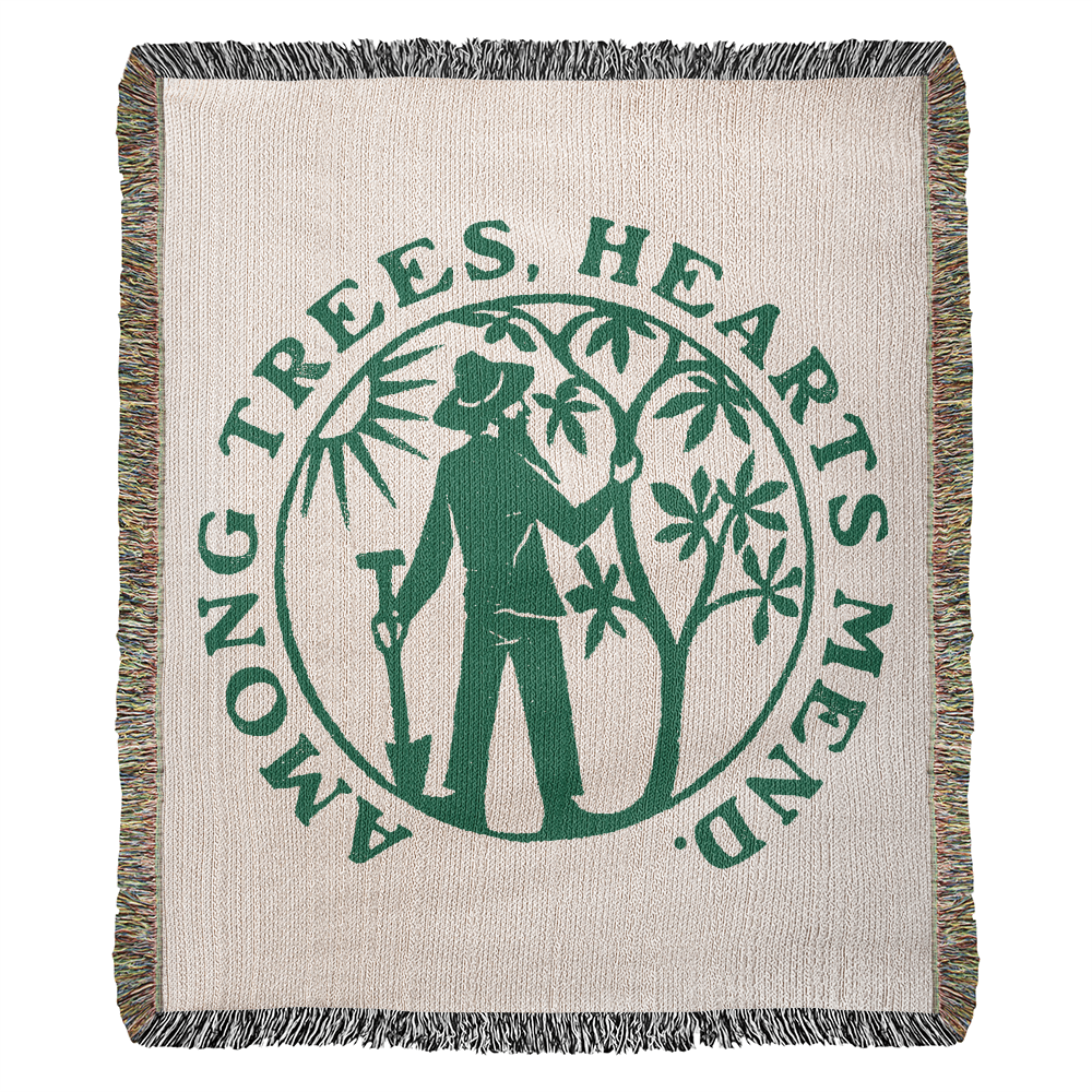 Among Trees, Hearts Mend Woven Blanket