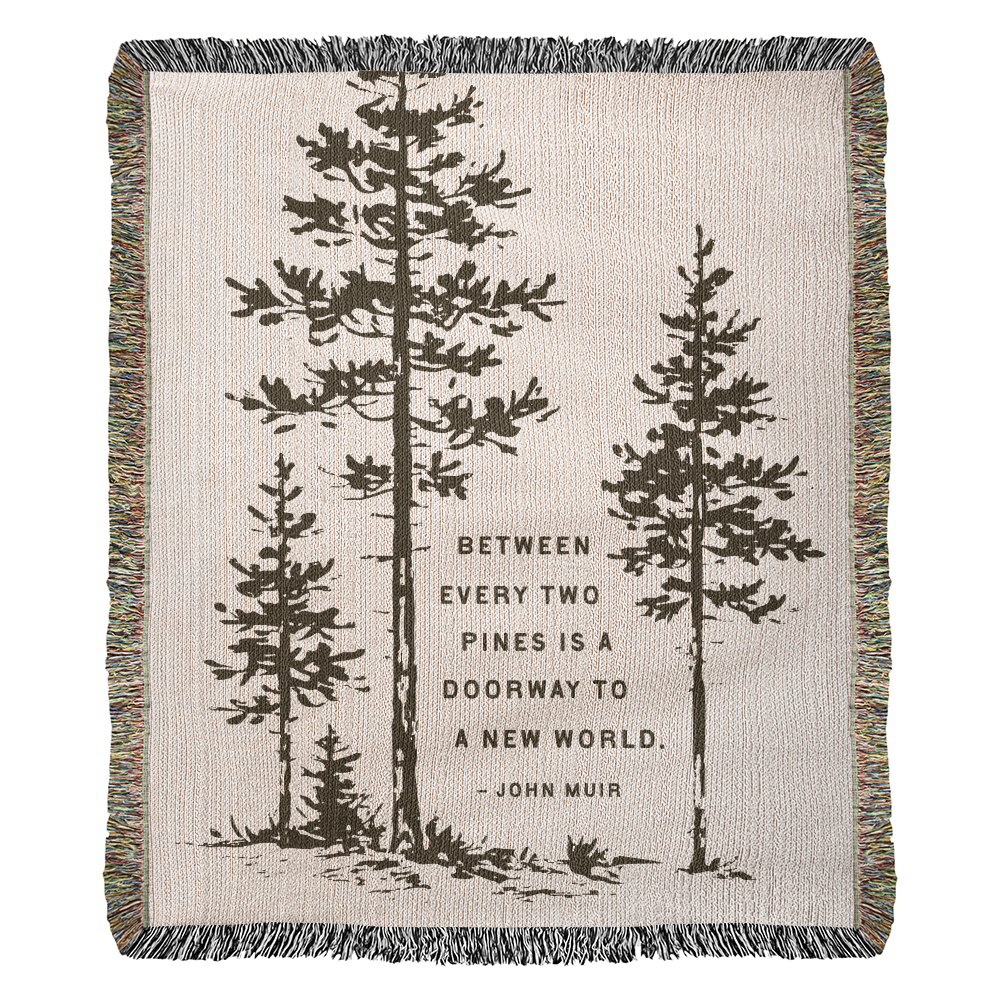Between Two Pines Woven Blanket