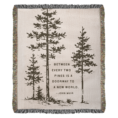 Between Two Pines Woven Blanket