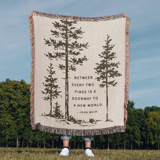 Between Two Pines Woven Blanket