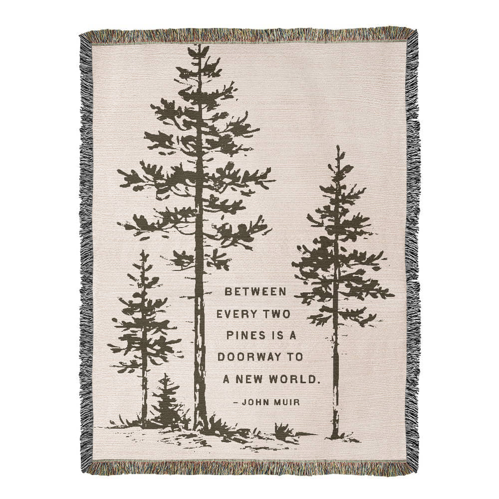 Between Two Pines Woven Blanket