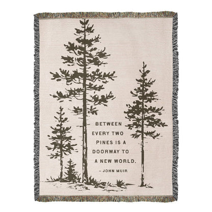 Between Two Pines Woven Blanket