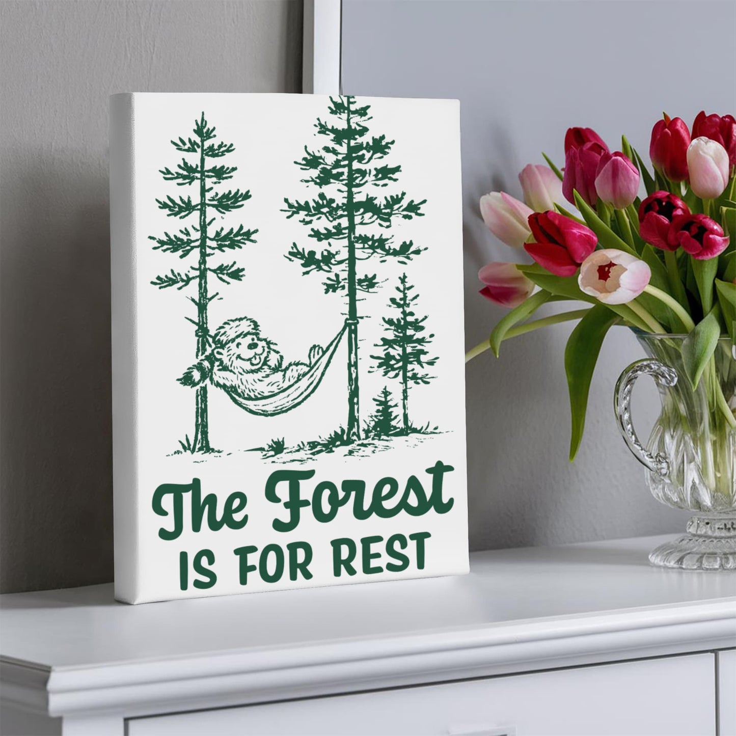 The Forest is For Rest Canvas Wall Art