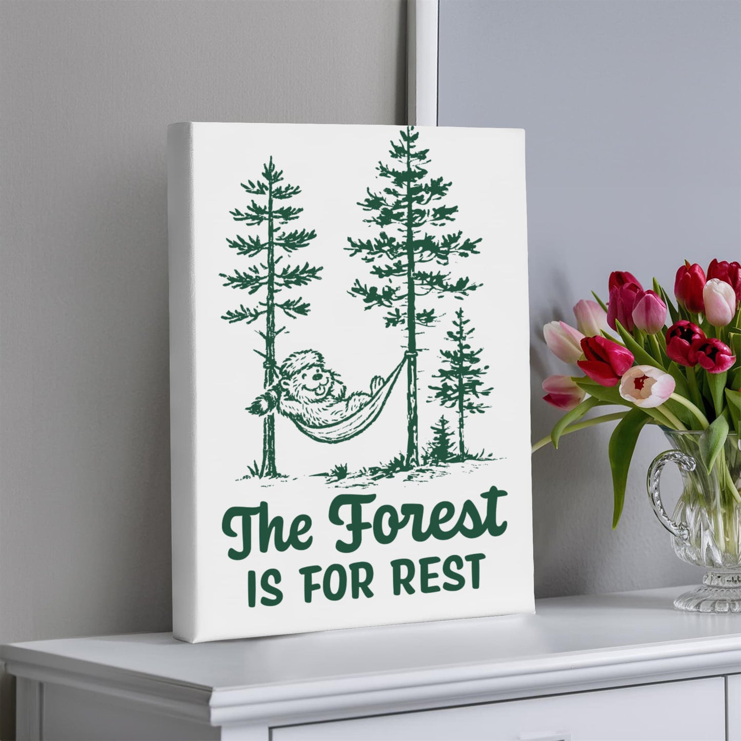 The Forest is For Rest Canvas Wall Art