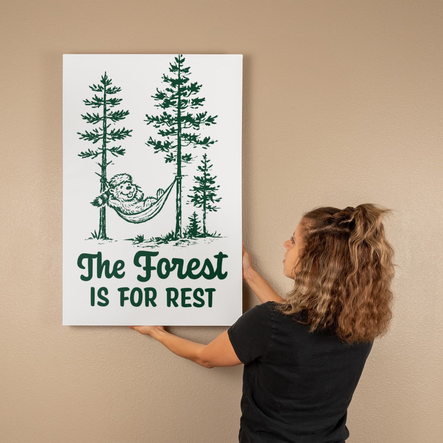 The Forest is For Rest Canvas Wall Art