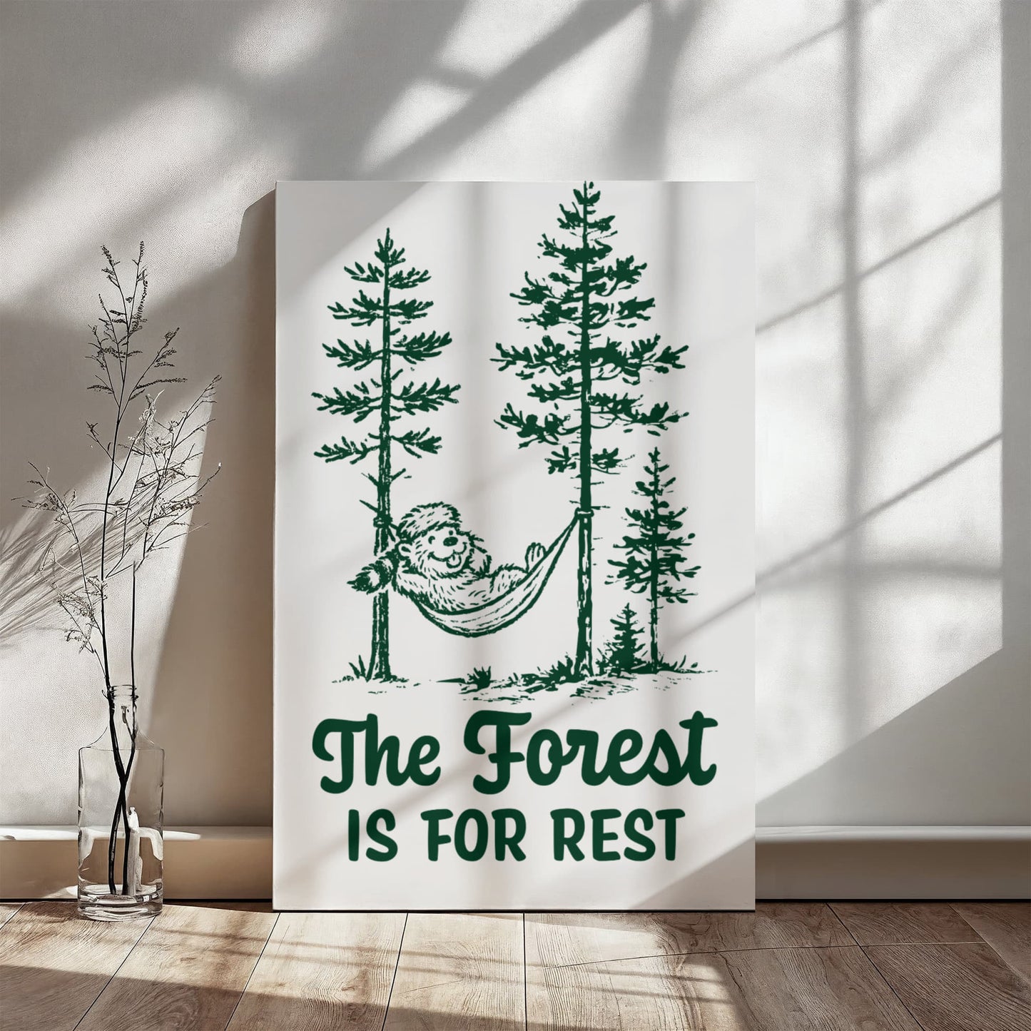 The Forest is For Rest Canvas Wall Art