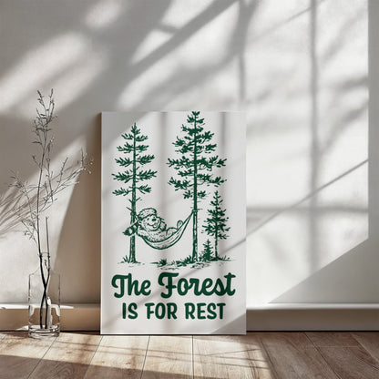 The Forest is For Rest Canvas Wall Art