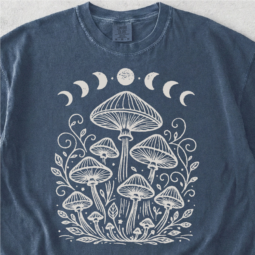 Mushroom Moon Phases Tshirt