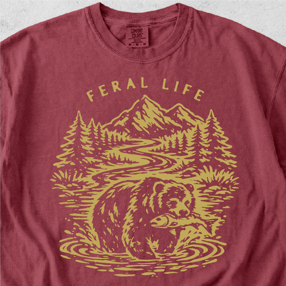 Feral Life Bear Tshirt