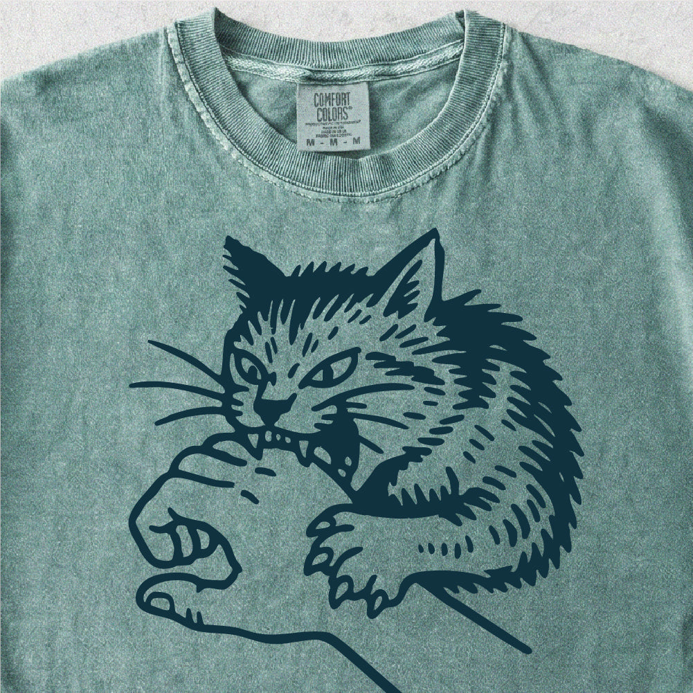 Cat Biting Hand Tshirt