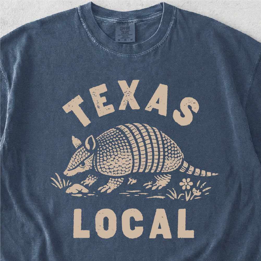 Texas Local Armadillo Tshirt