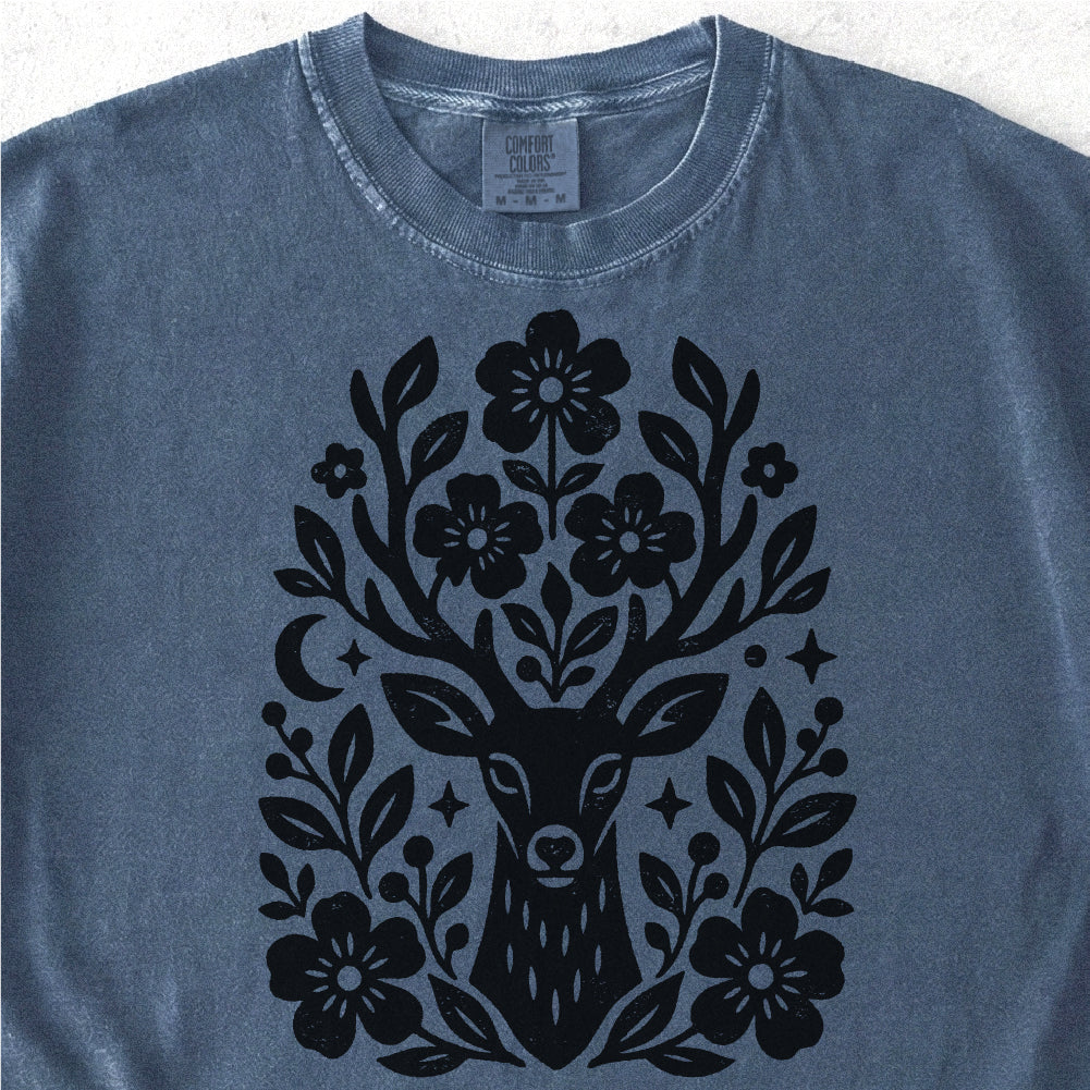 Floral Deer Tshirt