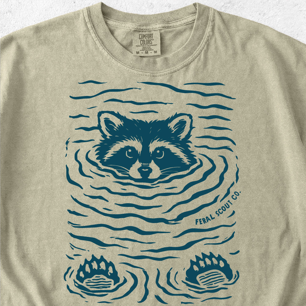 Raccoon Swimming Tshirt