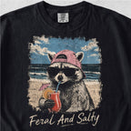 Feral And Salty Raccoon Tshirt