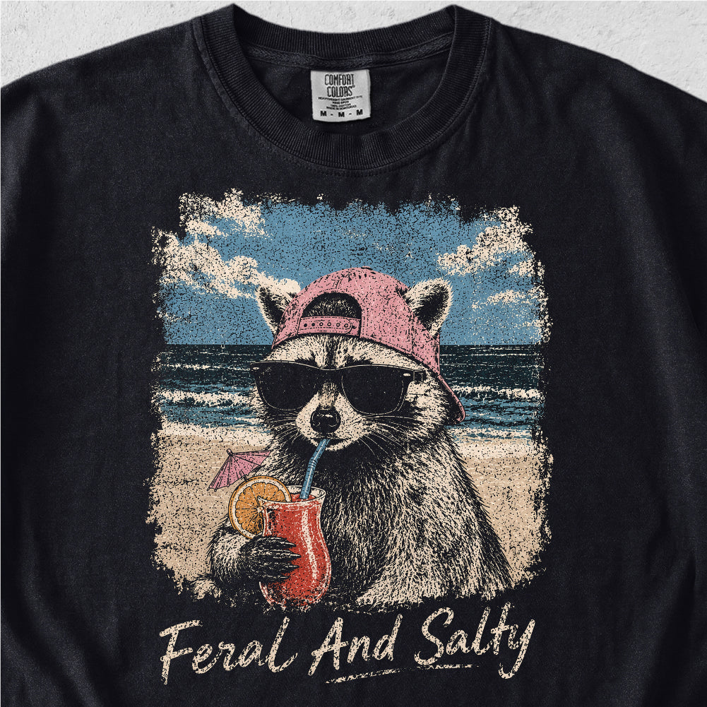 Feral And Salty Raccoon Tshirt