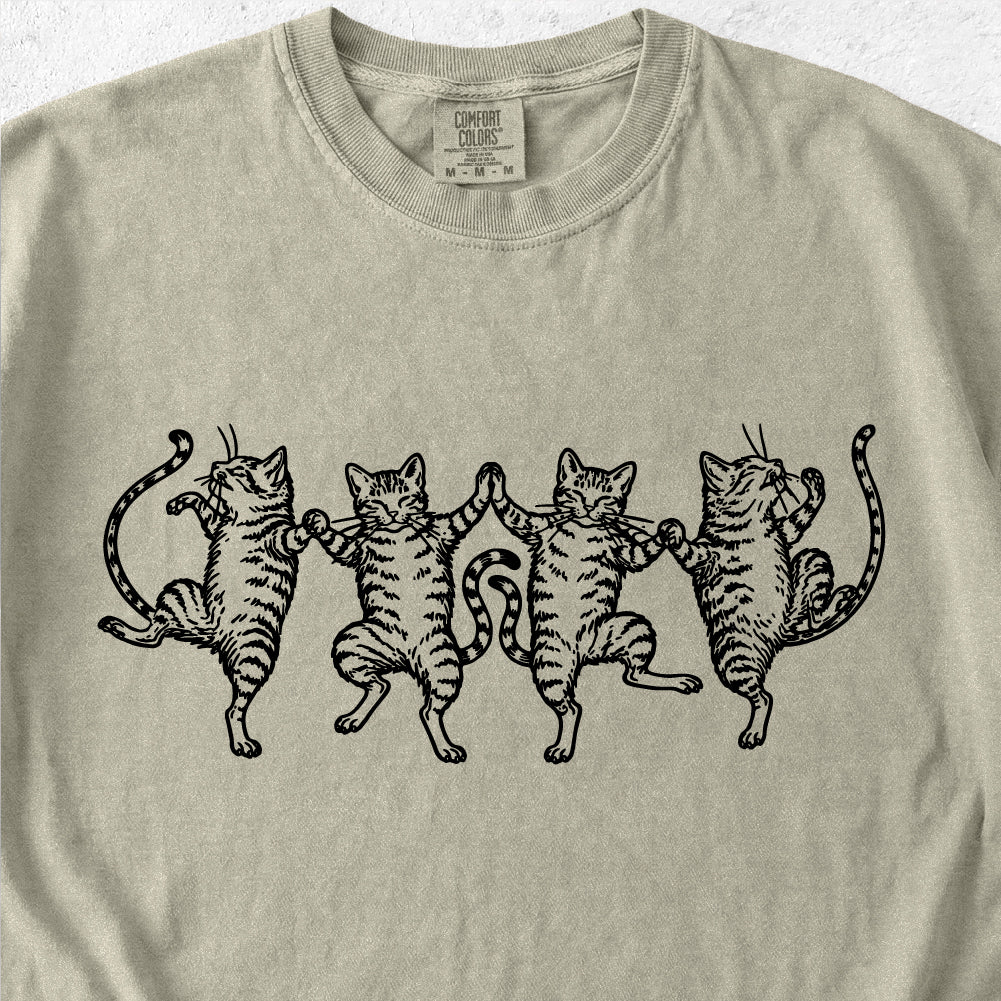 Dancing Tabby Cats Tshirt