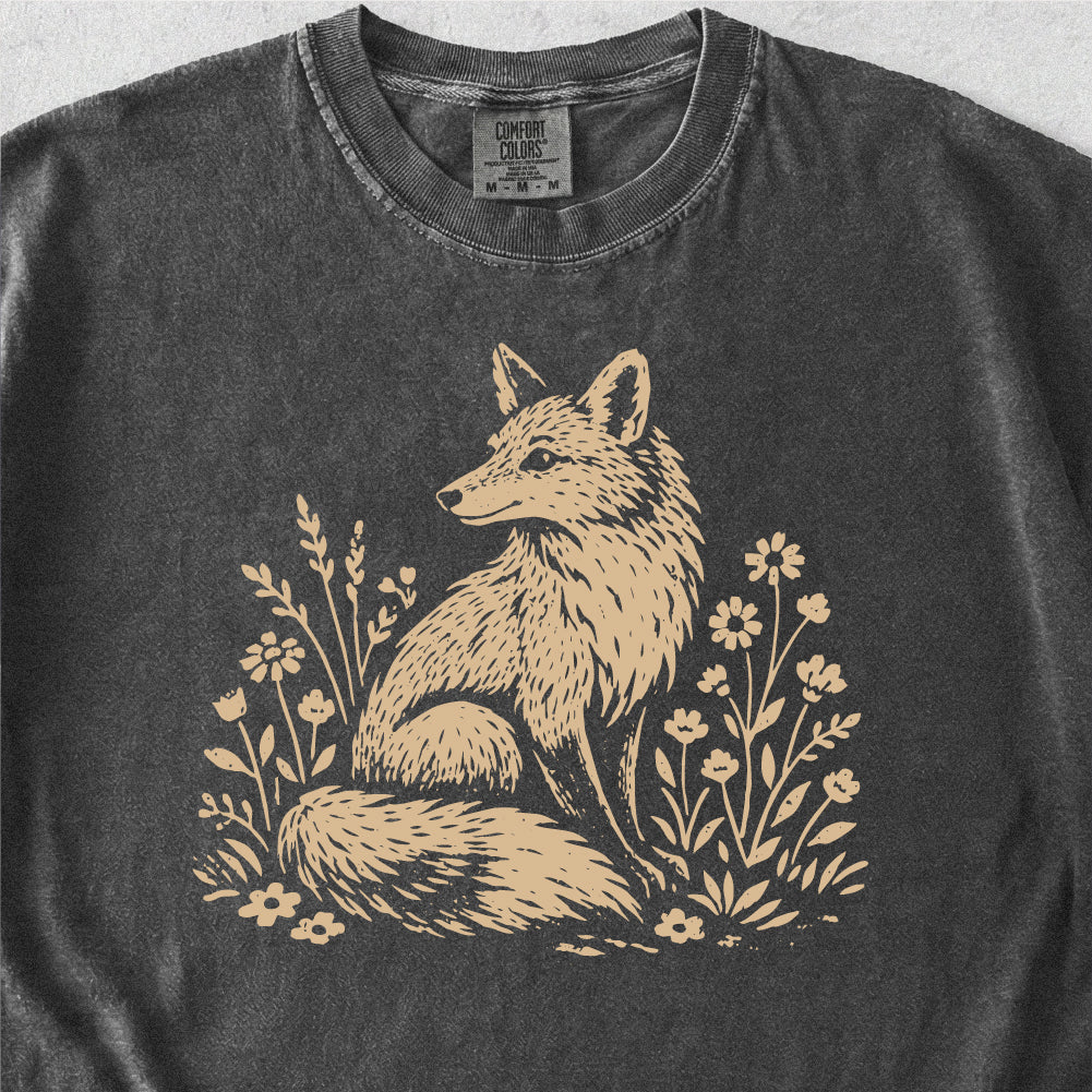 Floral Fox Tshirt