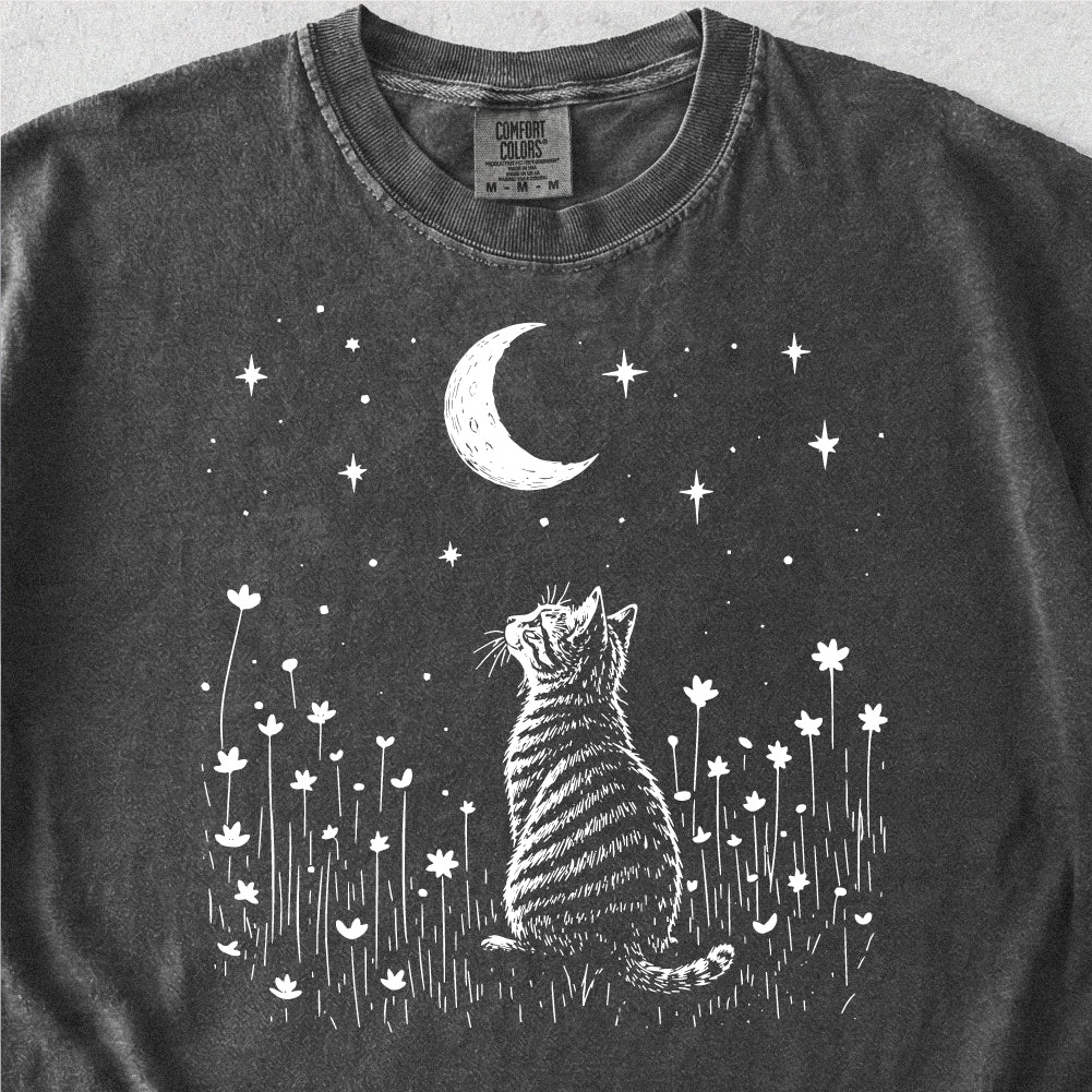 Cat Moon Stars Tshirt