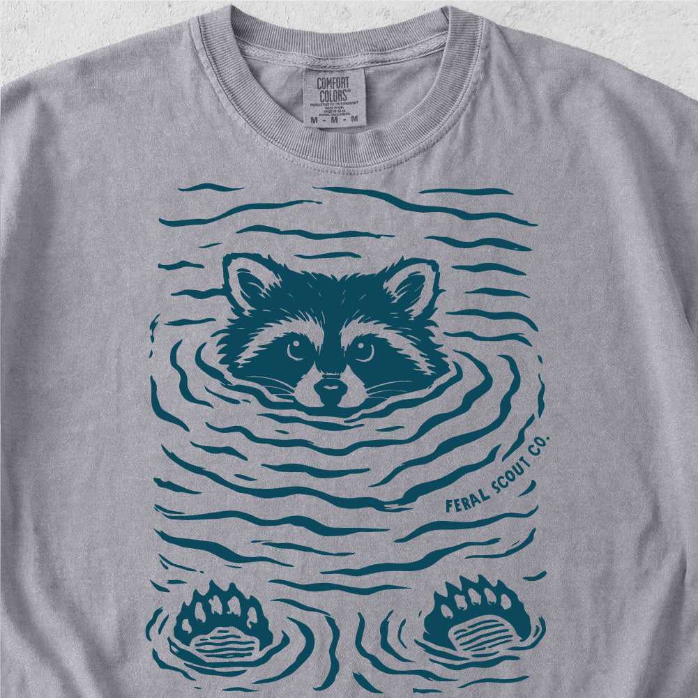 Raccoon Swimming Tshirt