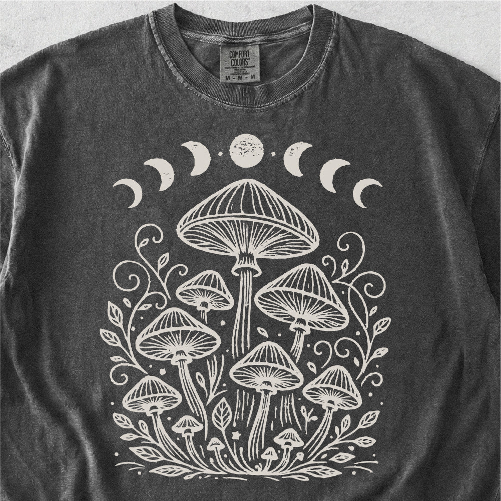 Mushroom Moon Phases Tshirt