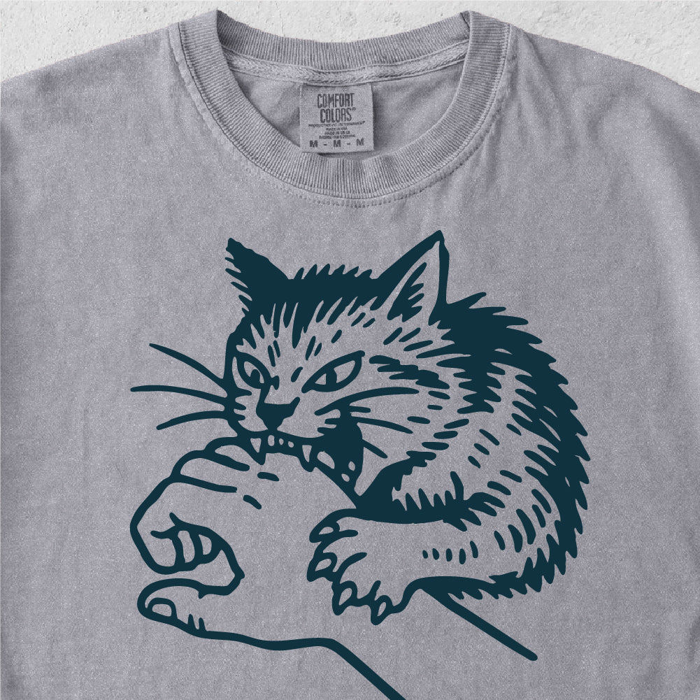 Cat Biting Hand Tshirt